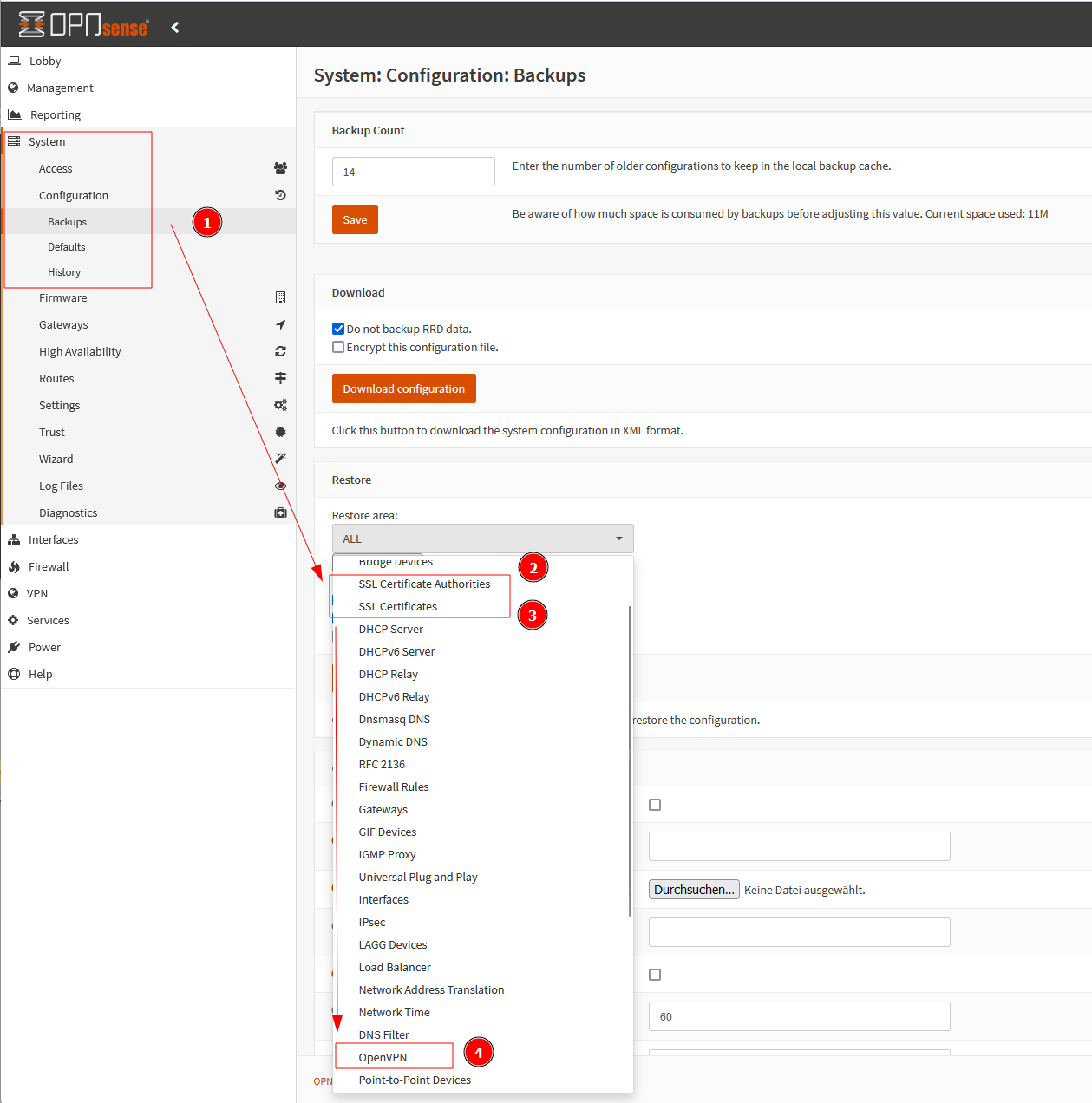 OpenVPN Umstellung von pfSense auf OPNsense